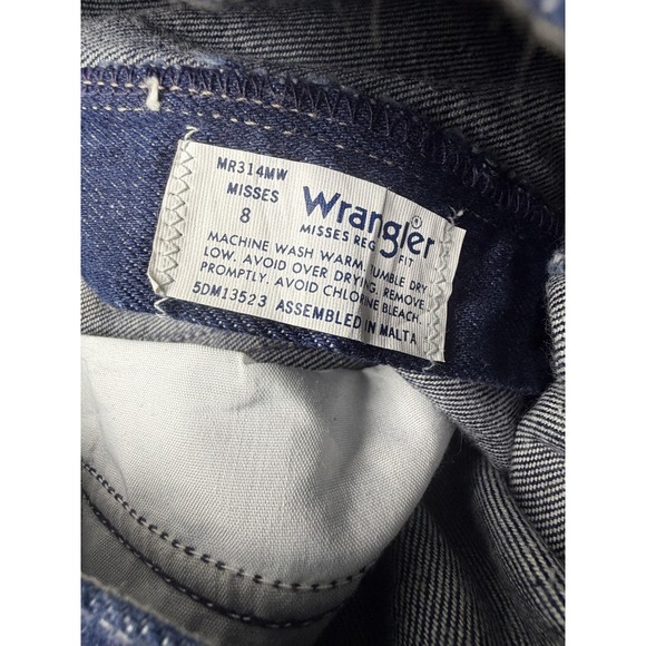 Vintage Wrangler Misses Jeans Womens 8 Blue High Rise Tapered Denim 25x31 - Picture 7 of 7